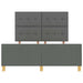 Cadru de pat cu headboard Gri închis 140 x 190 cm țesătură - WALTI WALTI