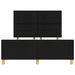 Cadru de pat cu headboard Negru 140 x 190 cm țesătură - WALTI WALTI