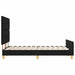 Cadru de pat cu headboard Negru 140 x 190 cm țesătură - WALTI WALTI