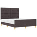 Cadru de pat cu headboard Maro închis 140 x 190 cm țesătură - WALTI WALTI