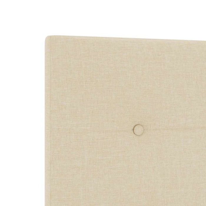 Cadru de pat cu headboard Crem 140 x 190 cm țesătură - WALTI WALTI