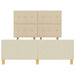 Cadru de pat cu headboard Crem 140 x 190 cm țesătură - WALTI WALTI