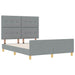 Cadru de pat cu headboard Gri deschis 140 x 200 cm țesătură - WALTI WALTI