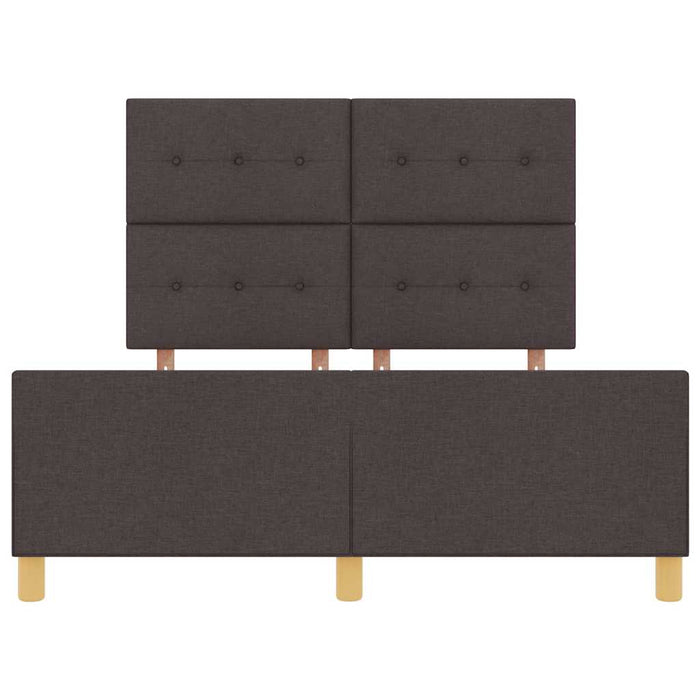 Cadru de pat cu headboard Maro închis 140 x 200 cm țesătură - WALTI WALTI