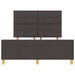 Cadru de pat cu headboard Maro închis 140 x 200 cm țesătură - WALTI WALTI