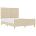 Cadru de pat cu headboard Crem 140 x 200 cm țesătură - WALTI WALTI