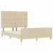 Cadru de pat cu headboard Crem 140 x 200 cm țesătură - WALTI WALTI
