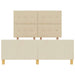 Cadru de pat cu headboard Crem 140 x 200 cm țesătură - WALTI WALTI