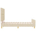 Cadru de pat cu headboard Crem 140 x 200 cm țesătură - WALTI WALTI