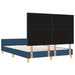 Cadru de pat cu headboard albastru 140 x 200 cm țesătură - WALTI WALTI
