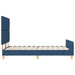 Cadru de pat cu headboard albastru 140 x 200 cm țesătură - WALTI WALTI