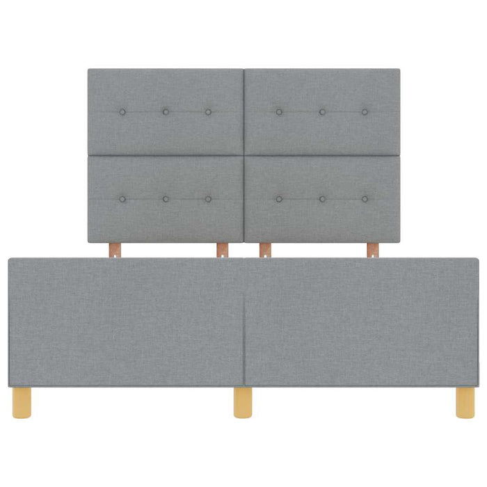 Cadru de pat cu headboard Gri deschis 160 x 200 cm țesătură - WALTI WALTI