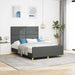 Cadru de pat cu headboard Gri închis 160 x 200 cm țesătură - WALTI WALTI