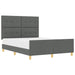 Cadru de pat cu headboard Gri închis 160 x 200 cm țesătură - WALTI WALTI