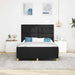 Cadru de pat cu headboard Negru 160 x 200 cm țesătură - WALTI WALTI