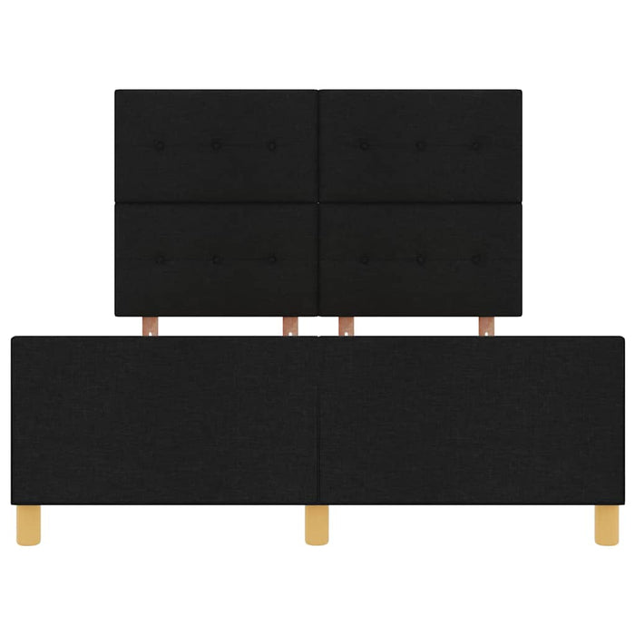 Cadru de pat cu headboard Negru 160 x 200 cm țesătură - WALTI WALTI