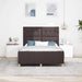 Cadru de pat cu headboard Maro închis 160 x 200 cm țesătură - WALTI WALTI