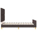Cadru de pat cu headboard Maro închis 160 x 200 cm țesătură - WALTI WALTI