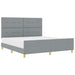 Cadru de pat cu headboard Gri deschis 180 x 200 cm țesătură - WALTI WALTI