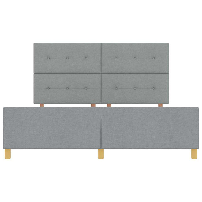 Cadru de pat cu headboard Gri deschis 180 x 200 cm țesătură - WALTI WALTI
