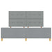Cadru de pat cu headboard Gri deschis 180 x 200 cm țesătură - WALTI WALTI