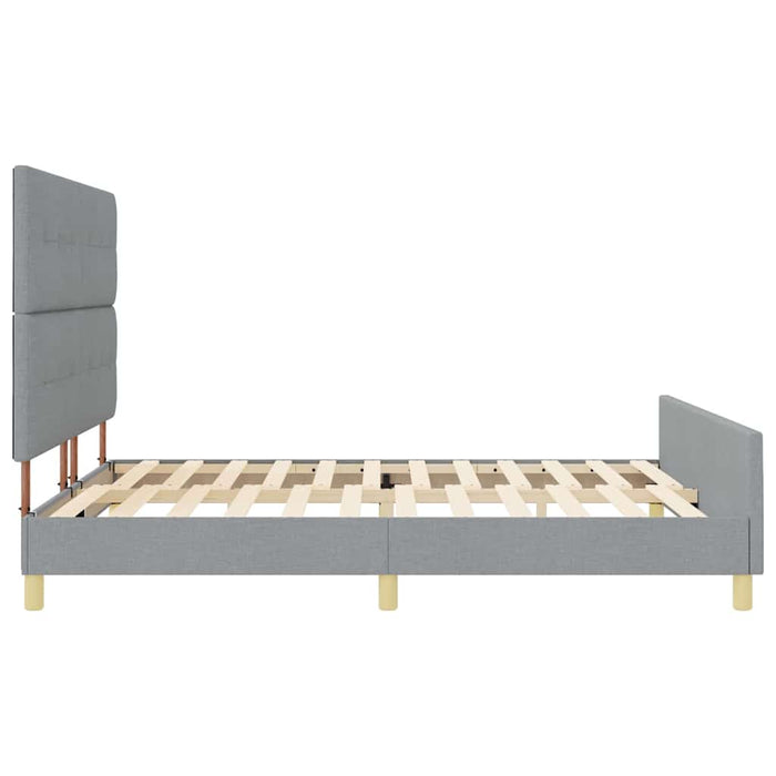 Cadru de pat cu headboard Gri deschis 180 x 200 cm țesătură - WALTI WALTI