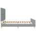 Cadru de pat cu headboard Gri deschis 180 x 200 cm țesătură - WALTI WALTI