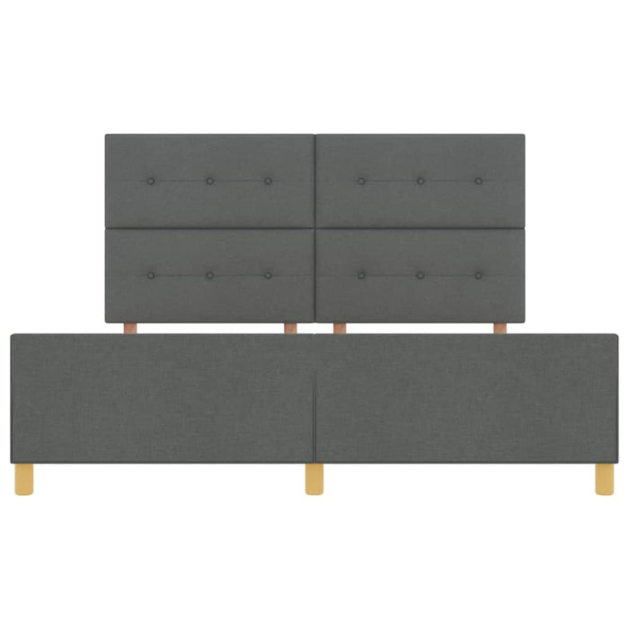 Cadru de pat cu headboard Gri închis 180 x 200 cm țesătură WALTI