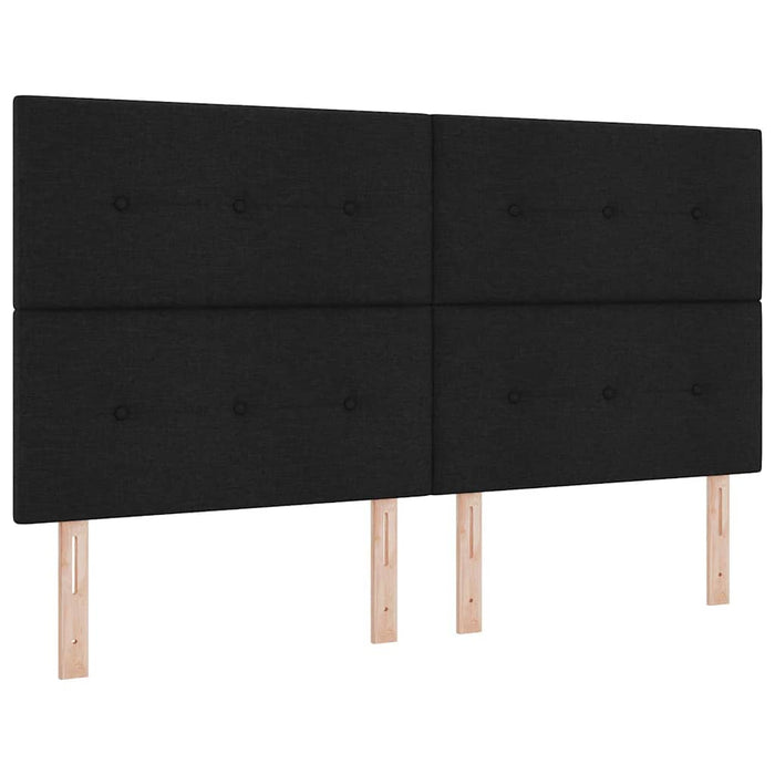 Cadru de pat cu headboard Negru 180 x 200 cm țesătură - WALTI WALTI