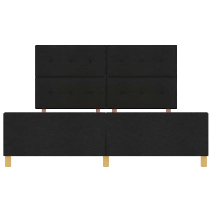 Cadru de pat cu headboard Negru 180 x 200 cm țesătură - WALTI WALTI