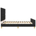 Cadru de pat cu headboard Negru 180 x 200 cm țesătură - WALTI WALTI