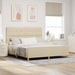 Cadru de pat cu headboard Crem 180 x 200 cm țesătură - WALTI WALTI