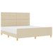 Cadru de pat cu headboard Crem 180 x 200 cm țesătură - WALTI WALTI