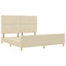 Cadru de pat cu headboard Crem 180 x 200 cm țesătură - WALTI WALTI