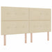 Cadru de pat cu headboard Crem 180 x 200 cm țesătură - WALTI WALTI