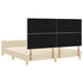 Cadru de pat cu headboard Crem 180 x 200 cm țesătură - WALTI WALTI