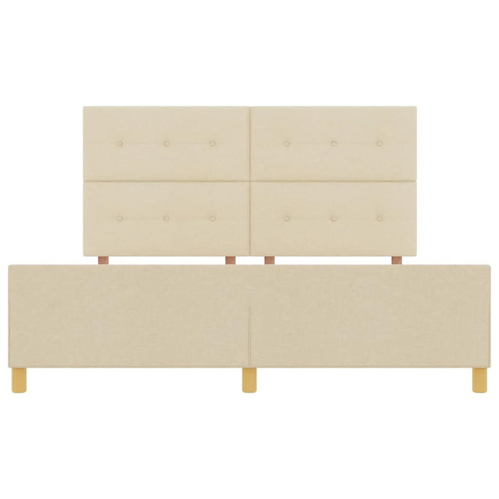 Cadru de pat cu headboard Crem 180 x 200 cm țesătură - WALTI WALTI