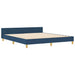 Cadru de pat cu headboard albastru 180 x 200 cm țesătură - WALTI WALTI