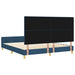 Cadru de pat cu headboard albastru 180 x 200 cm țesătură - WALTI WALTI