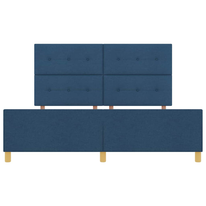 Cadru de pat cu headboard albastru 180 x 200 cm țesătură - WALTI WALTI
