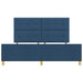 Cadru de pat cu headboard albastru 180 x 200 cm țesătură - WALTI WALTI