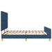 Cadru de pat cu headboard albastru 180 x 200 cm țesătură - WALTI WALTI