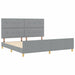 Cadru de pat cu headboard Gri deschis 200 x 200 cm țesătură - WALTI WALTI
