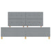 Cadru de pat cu headboard Gri deschis 200 x 200 cm țesătură - WALTI WALTI