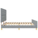 Cadru de pat cu headboard Gri deschis 200 x 200 cm țesătură - WALTI WALTI