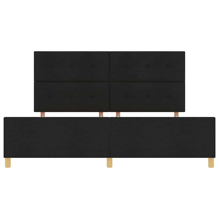 Cadru de pat cu headboard Negru 200 x 200 cm țesătură WALTI