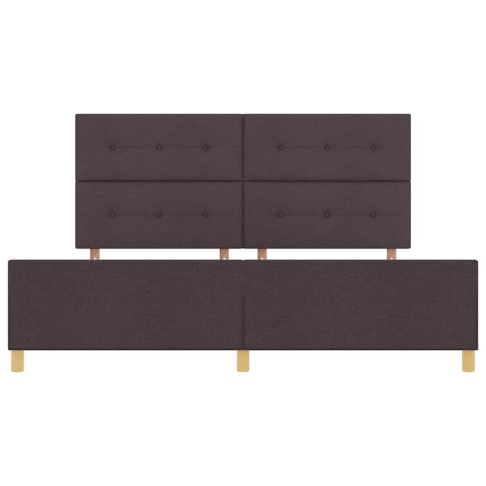 Cadru de pat cu headboard Maro închis 200 x 200 cm țesătură WALTI