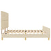 Cadru de pat cu headboard Crem 200 x 200 cm țesătură - WALTI WALTI