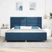 Cadru de pat cu headboard albastru 200 x 200 cm țesătură - WALTI WALTI