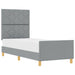 Cadru de pat cu headboard Gri deschis 80 x 200 cm țesătură - WALTI WALTI